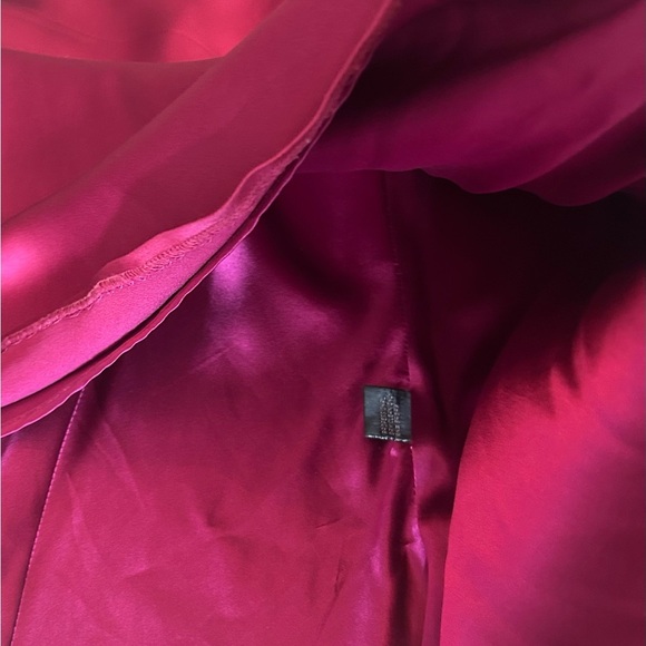 Carmen Marc Valvo VTG Bergdorf Goodman Magenta Satin Cocktail Slip Dress Sz 6 - Picture 6 of 10